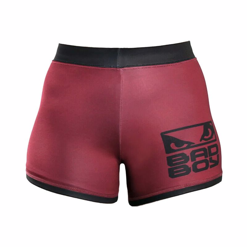 BAD BOY classic VALE TUDO SHORTS-burgundy